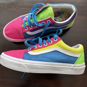 Size M 6 - W 7.5 Vans Old Skool Neon Color Block Shoe Snicker